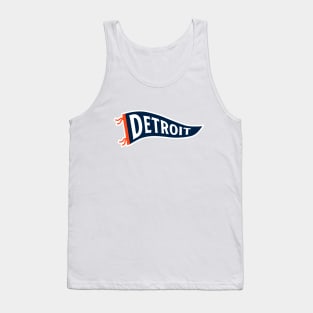 Detroit Pennant - White Tank Top